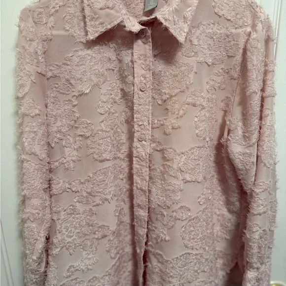 H&M Pink Textured Blouse - Picture 3 of 4